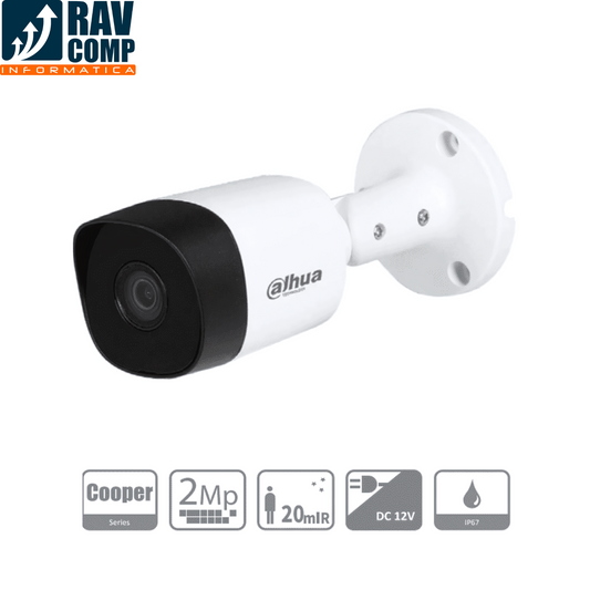 Cámara Dahua TIPO BALA METALICA DH-HAC-B2A21N-0280B