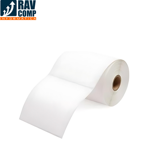 Rollo de Etiqueta Térmica Adhesiva 100x100 Blanca